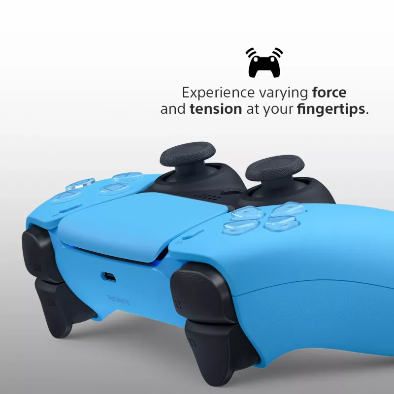 Spēļu kontrolieris Sony DualSense v3 Zils — Bluetooth/USB, USB-C, iebūvēts akumulators, PlayStation 5 saderīgs