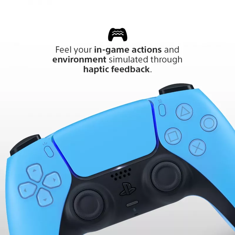 Spēļu kontrolieris Sony DualSense v3 Zils — Bluetooth/USB, USB-C, iebūvēts akumulators, PlayStation 5 saderīgs