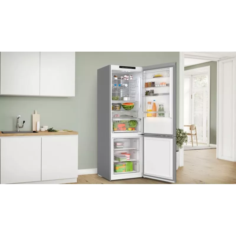 Bosch Serie 6 KGN49LBCF ledusskapis-saliedētājs brīvstāvošs 440 L Melns