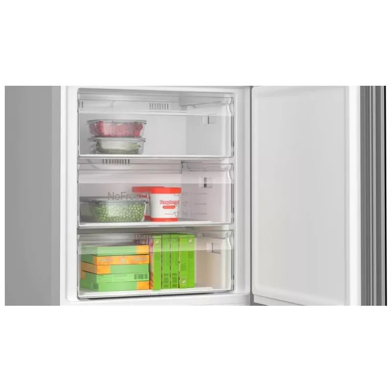 Bosch Serie 6 KGN49LBCF ledusskapis-saliedētājs brīvstāvošs 440 L Melns