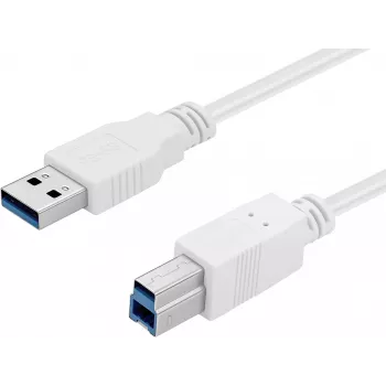 Sandberg USB 3.0 A-B kabelis 1.8 m, balts