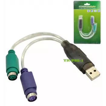 Microconnect USBA2PS2 USB–PS/2 kabelis 0.3 m 2x 6-p Mini-DIN USB A Pelēks