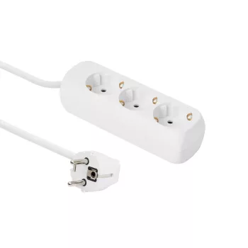 Microconnect GRU0033W pagarinātājs 3 m 3 kontaktligzdas Iekštelpām Balts