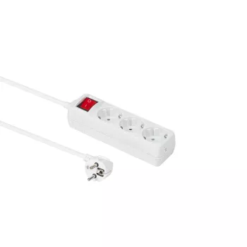Microconnect GRU0033WS pagarinātājs 3 m 3 kontaktligzdas Balts