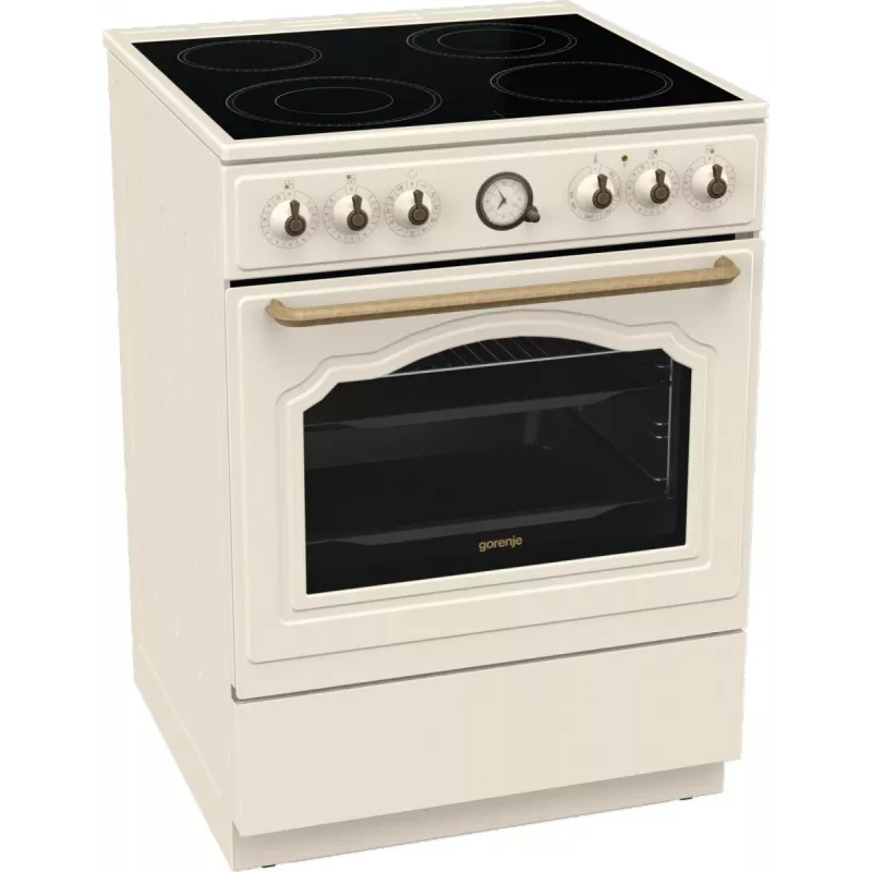 Brīvi stāvoša plīts Gorenje GECS6B70CLI ar keramikas virsmu, bēša