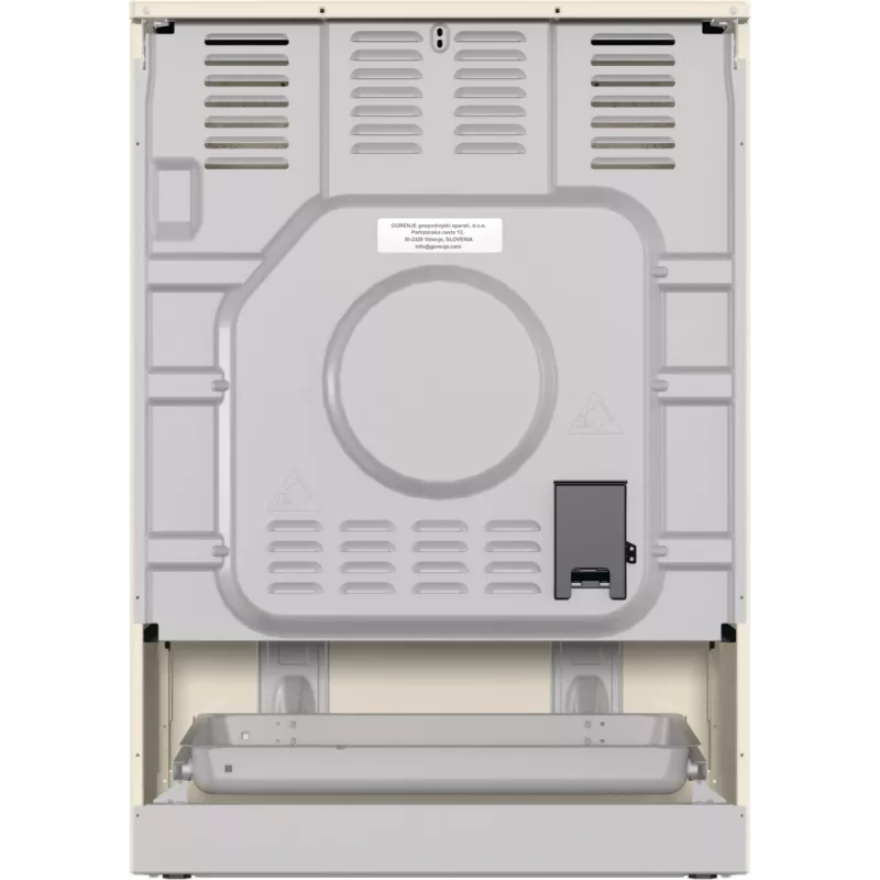 Brīvi stāvoša plīts Gorenje GECS6B70CLI ar keramikas virsmu, bēša