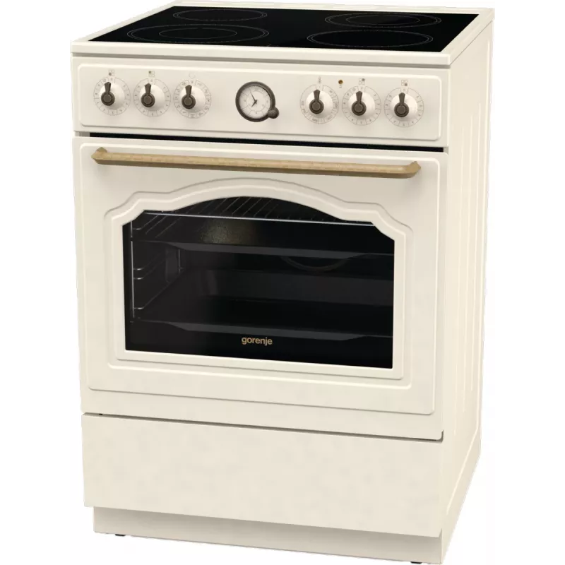 Brīvi stāvoša plīts Gorenje GECS6B70CLI ar keramikas virsmu, bēša