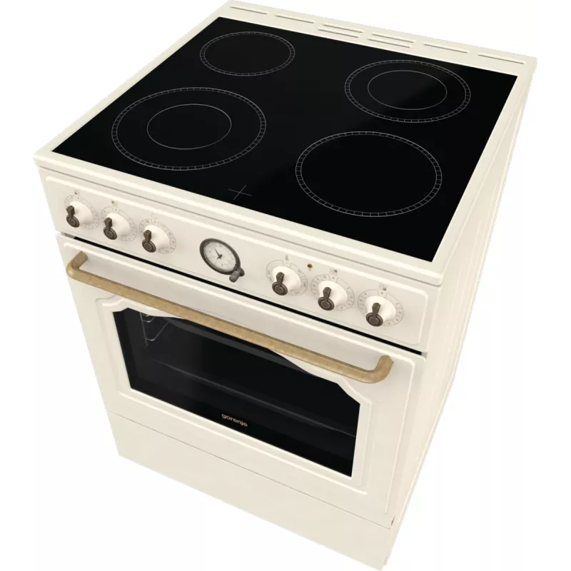 Brīvi stāvoša plīts Gorenje GECS6B70CLI ar keramikas virsmu, bēša