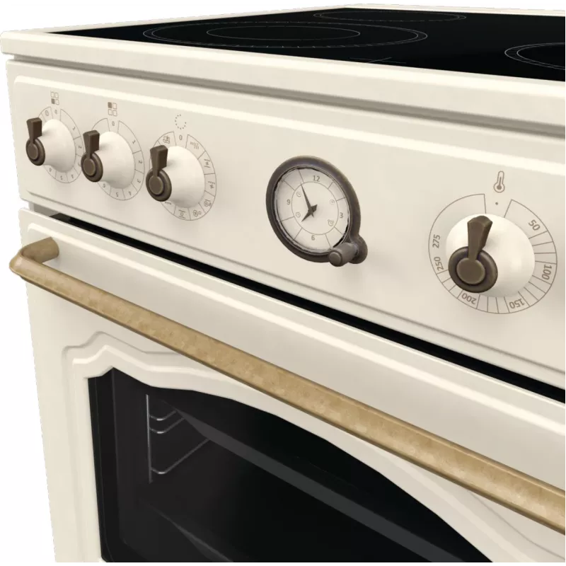 Brīvi stāvoša plīts Gorenje GECS6B70CLI ar keramikas virsmu, bēša