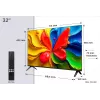 TCL 32V4C QLED televizors 32 collas (81,3 cm) HD 1366×768 Wi‑Fi Ethernet Melns