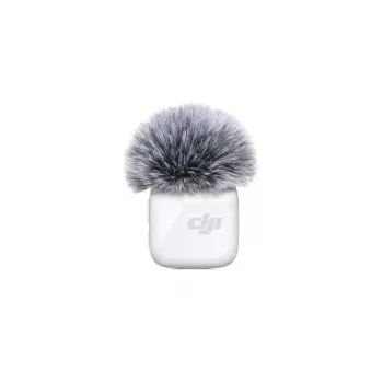 Bezvadu ķermeņa mikrofona raidītājs DJI CP.RN.00000430.01 — 100–20000 Hz, 3.87 V akumulators, līdz 11,5 h, balts, 26,1×26,6×16 mm