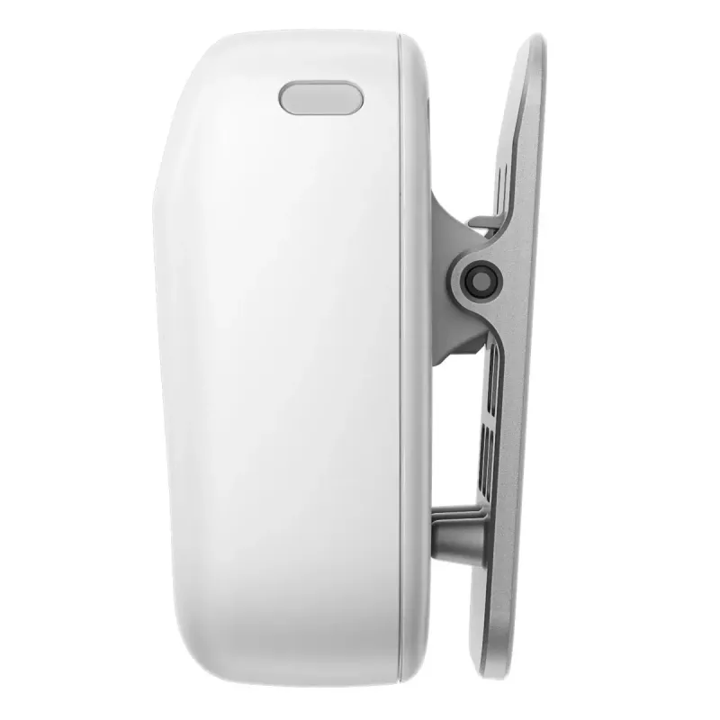 Bezvadu ķermeņa mikrofona raidītājs DJI CP.RN.00000430.01 — 100–20000 Hz, 3.87 V akumulators, līdz 11,5 h, balts, 26,1×26,6×16 mm