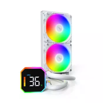 Montech HyperFlow Digital 240 procesora šķidruma dzesētājs 240 mm balts
