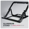 Axagon STND-LAB alumīnija statīvs klēpjdatoriem 10 inch–17.3 inch, astoņas augstuma un leņķa pozīcijas, melns