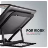 Axagon STND-LAB alumīnija statīvs klēpjdatoriem 10 inch–17.3 inch, astoņas augstuma un leņķa pozīcijas, melns