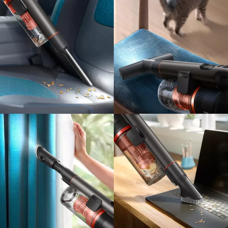 Philips XC7163/01 2-in-1 putekļsūcējs/slota sauso un mitro tīrīšanu, bezmaiss, 0.6 L, zils