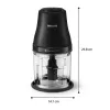 Elektriskais virtuves smalcinātājs Philips HR1501/00 1 L 450 W Melns 5000 RPM plastmasas bļoda nerūsējošā tērauda asmens 220-240V 50-60Hz