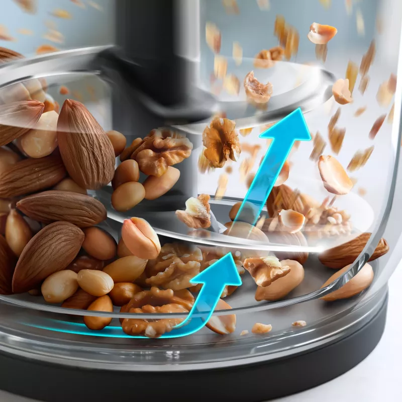 Elektriskais virtuves smalcinātājs Philips HR1501/00 1 L 450 W Melns 5000 RPM plastmasas bļoda nerūsējošā tērauda asmens 220-240V 50-60Hz