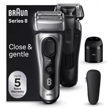 Elektriskais skuveklis BRAUN Series 8 8567cc System wet & dry ar uzlādes/tīrīšanas staciju