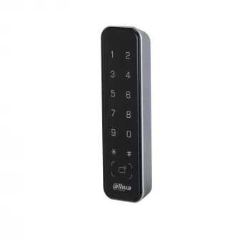 Piekļuves kontroles lasītājs DAHUA ASR2201A-D, melns — 12 V DC, 1,7 W tip., 135×40×15 mm