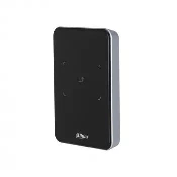 Piekļuves kontroles lasītājs DAHUA ASR2100A — pamata lasītājs, 12 V DC, 1.7 W, 123×86×15 mm, melns