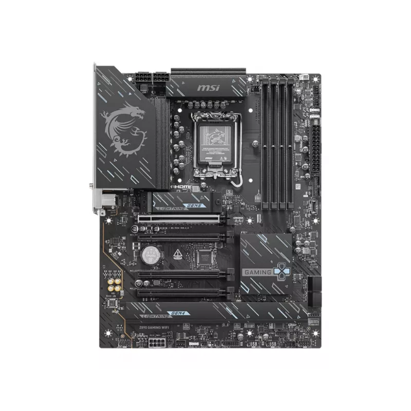 Mātesplate MSI Z890 Gaming WiFi — Intel Z890 ATX, LGA1851 (S1851), DDR5, 4x DIMM, Wi‑Fi 7, 2.5GbE, 3x M.2