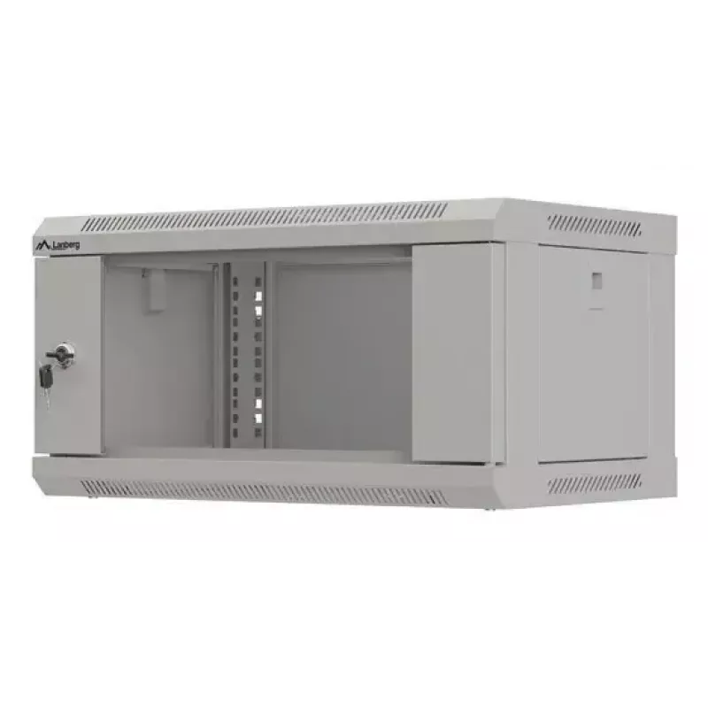 Sienas stiprinājuma servera skapis LANBERG WF03-5304-10S, 4U, 60 kg, pelēks, 281x540x350 mm