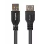 LANBERG USB-A uz USB-A kabelis 2.0, vīrišķais uz sievišķo, 1,8 m, melns