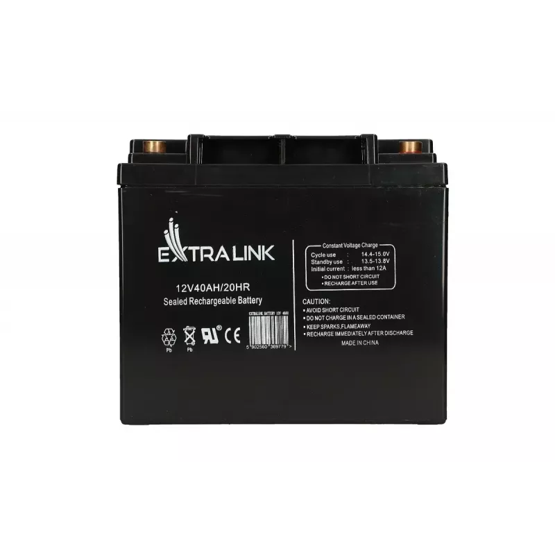 Extralink AGM slēgtā svina-skābes akumulators 12V 40Ah bezapkopes, VRLA, 12.2 kg
