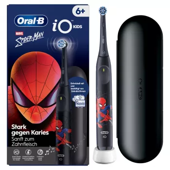 Oral-B iO Kids Spiderman bērnu rotējošā zobu birste Melna