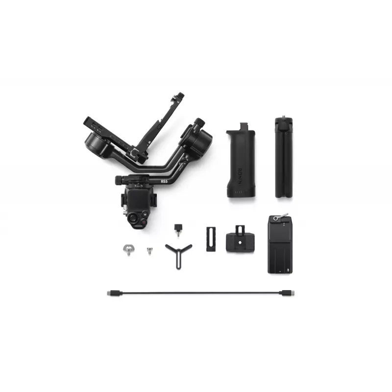 Rokas stabilizators kamerai DJI RS 5 — alumīnijs, melns, 30 h darbības laiks, 1.46 kg