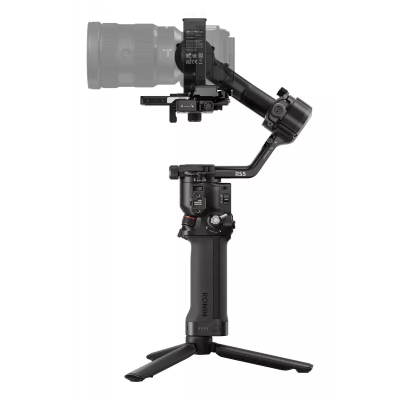Rokas stabilizators kamerai DJI RS 5 — alumīnijs, melns, 30 h darbības laiks, 1.46 kg