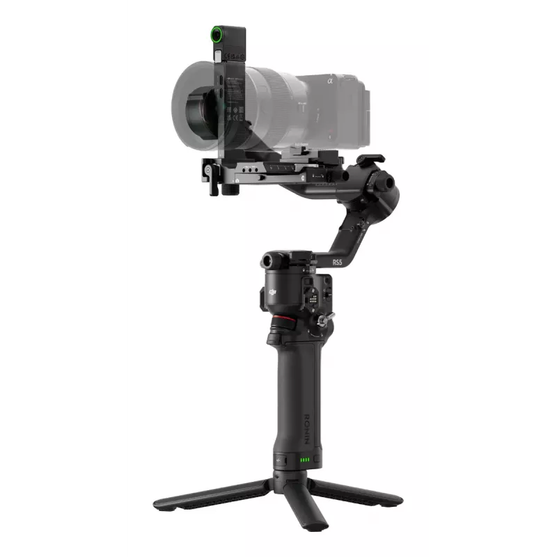 Rokas stabilizators kamerai DJI RS 5 — alumīnijs, melns, 30 h darbības laiks, 1.46 kg