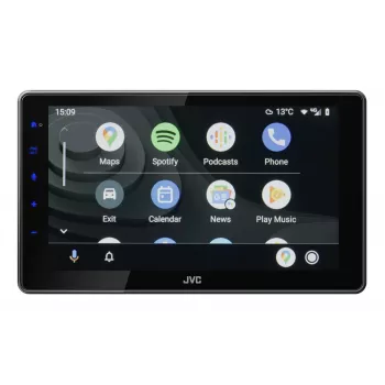 2-DIN JVC KW-M795DBW auto multivides uztvērējs, 9 collu kapacitatīvs skārienekrāns, 200W, Wi‑Fi divjoslu, Bluetooth, DAB+/FM/AM