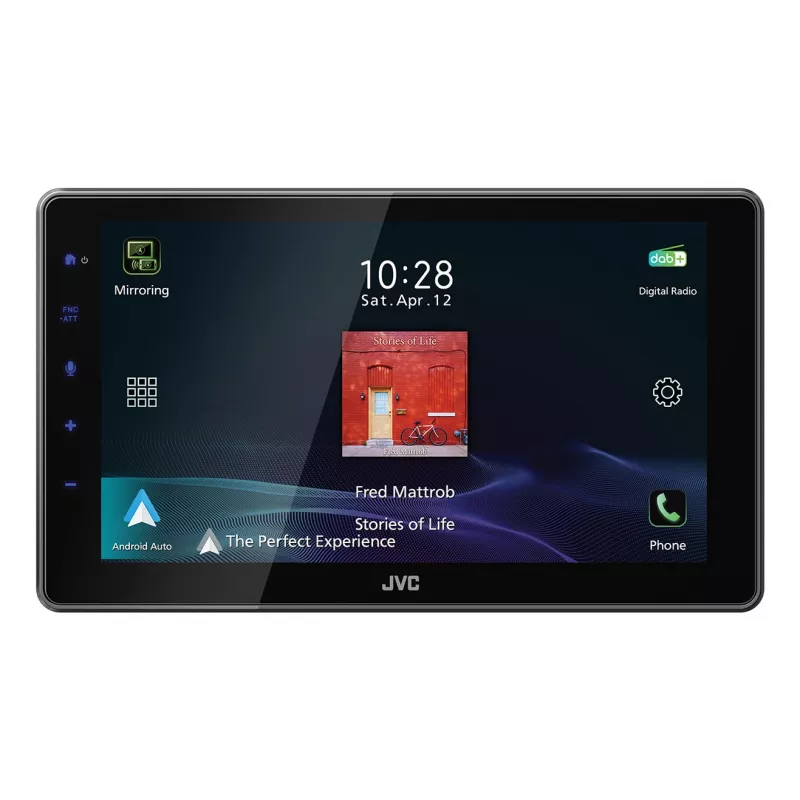 JVC KW-Z900DBW 9 collu 1-DIN auto uztvērējs ar DAB, Bluetooth, WiFi, CarPlay/Android Auto
