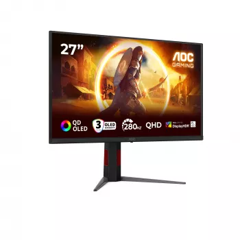 AOC G4 Q27G4ZD dators monitors 68.6 cm (27 collas) 2560 x 1440 pikseļi Quad HD QD-OLED Melns, Sarkans