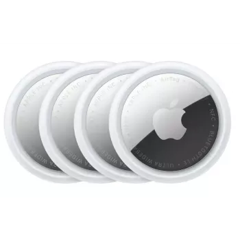 Apple AirTag 4-paka — Sudrabbalts, CR2032, 11.8 g, Ø 31.9 mm