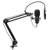 Podkāsta mikrofons TRUST GXT 270 Emita II+ — Kondensatora USB, vads, metāla korpuss, melns, 2,5 m kabelis