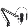 Podkāsta mikrofons TRUST GXT 270 Emita II+ — Kondensatora USB, vads, metāla korpuss, melns, 2,5 m kabelis