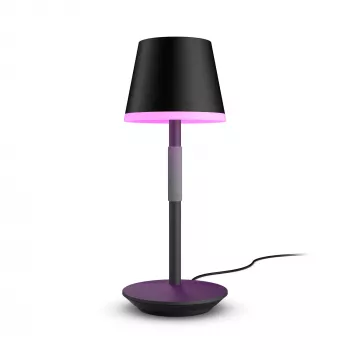 Philips Hue Go portatīvā viedā galda lampa, Bluetooth, Zigbee, melna