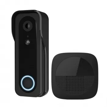 Video durvju zvans TRUST DOORCAM-3000 Melns, 3 MP, Wi-Fi 2.4 GHz, MicroSD līdz 256 GB, Akumulators/USB (8–24 V)