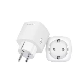 Viedais kontaktdakšs TRUST 71301 — Wi‑Fi iekštelpu ligzda, 3000 W, balta, 52×52×86 mm