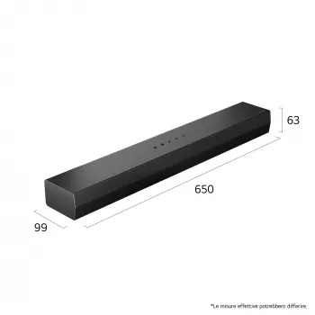 LG S20A skaņas josla 2.0 kanāli, 50 W, Bluetooth SBC/AAC, vadu un bezvadu, melna, 650×99×63 mm