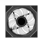 Ventilators XILENCE XPF120U.ARGB 120 mm, 500–1800 RPM, hidrauliskais gultnis, 7–13.2 V, melns