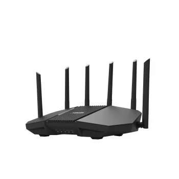 Galda maršrutētājs ASUS RT-BE90U BE9400 AiMesh — Trijos joslu Wi‑Fi 7 (2.4/5/6 GHz), 9400 Mbps, 2.5 Gigabit Ethernet, 4× RJ‑45 LAN, USB, Melns