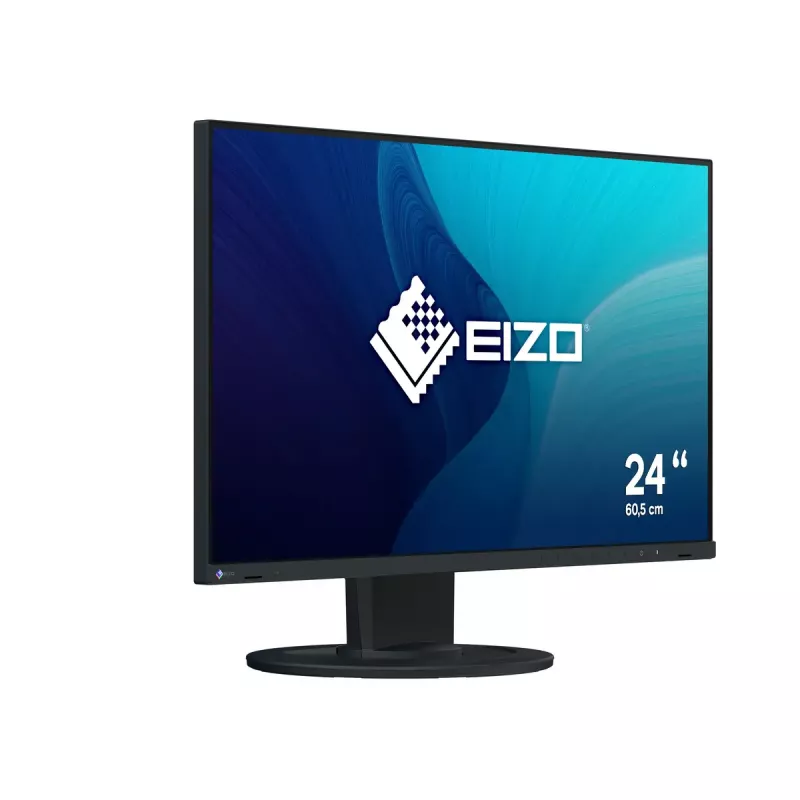 Datora monitors EIZO FlexScan EV2400R-BK 23.8 collas (60.5 cm) Full HD 1920x1080 IPS LCD, 5 ms, USB centrmezgls, skaļruņi, VESA, augstuma regulējams, melns