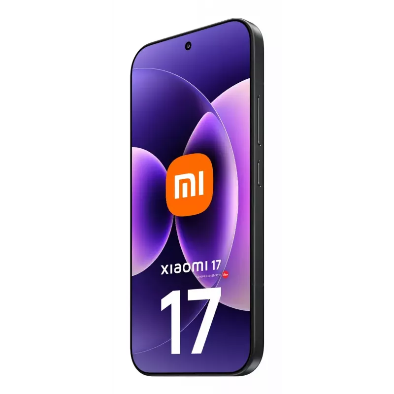 Viedtālrunis Xiaomi 17 — 16 cm (6.3 collu) displejs, Snapdragon 8 Elite Gen 5, 12 GB RAM, 512 GB, 50 MP trīskāršā kamera, 6330 mAh, Melns