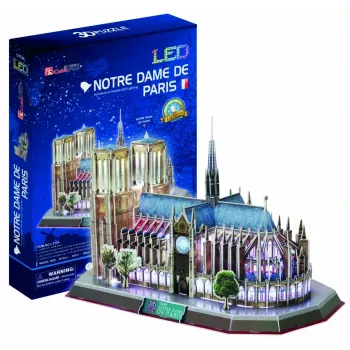 3D Puzle CubicFun Dievmātes katedrāle (Light) DA-20509