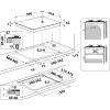Whirlpool AKT 625/WH Iebūvējamā gāzes plīts virsma, 60 cm, 4 degļi, melna/balta