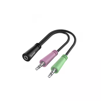 Hama 00200351 audio kabelis 0,15 m 3,5 mm TRS 2 x 3,5 mm Melns